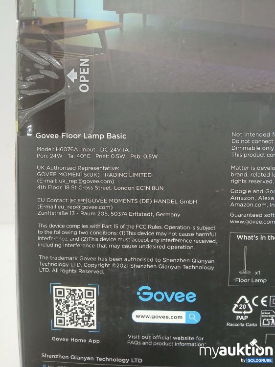 Artikel Nr. 995186 Artikel Nr. 995186: GOVEE Lampe