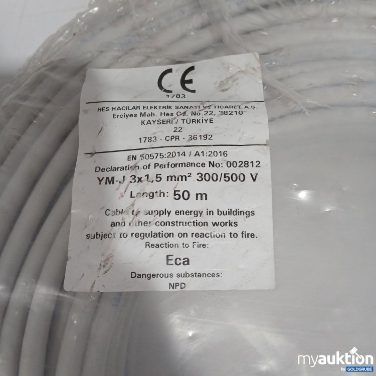 Artikel Nr. 523188: Kabel YM-J 3x1,5mm² 50m 