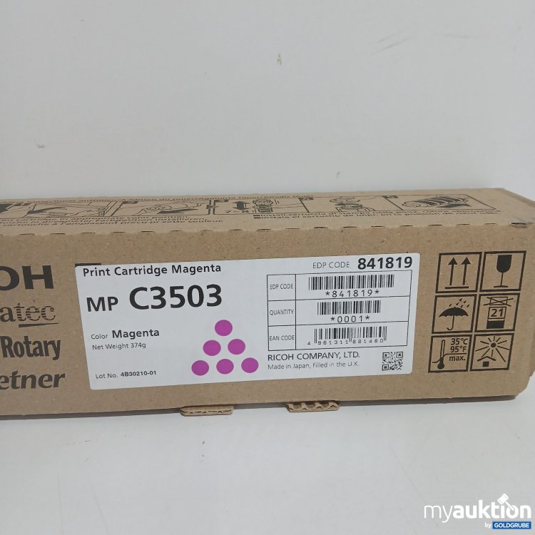 Artikel Nr. 816188 Artikel Nr. 816188: Ricoh Print Cartridge Magenta MP C3503