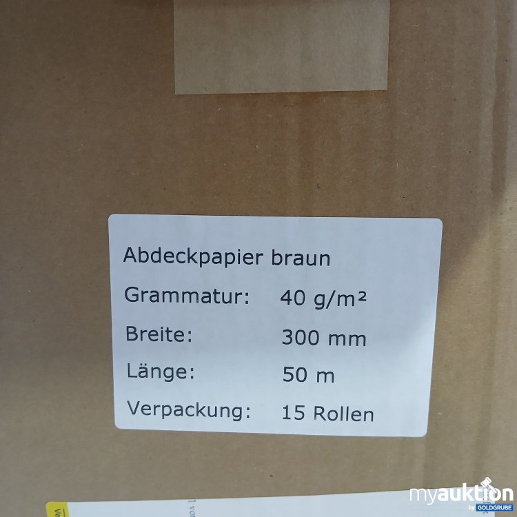 Artikel Nr. 832188 Artikel Nr. 832188: Abdeckpapier Braun 300mm x 50m 15 Rollen