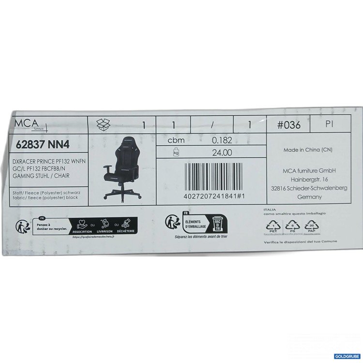 Artikel Nr. 957188: DXRacer Gamingstuhl Model No. Prince PF132 WNFN