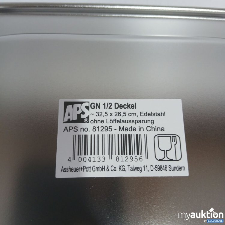 Artikel Nr. 920189: APS GN-  Deckel 1/2 32,5x26,5cm