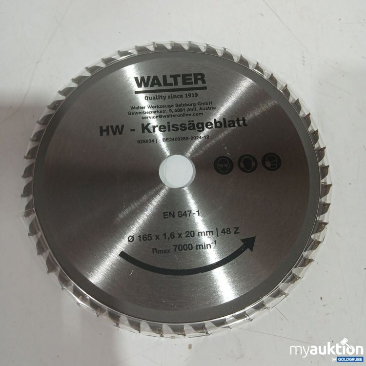 Artikel Nr. 932189 Artikel Nr. 932189: WALTER HW-Kreissägeblatt Ø 165 x 1,6 20 mm 48 Z