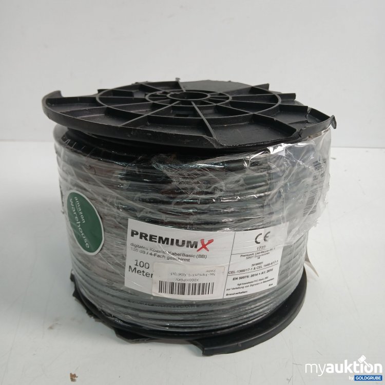 Artikel Nr. 961189: Premium Digitales Koaxial Kabel Basic 135dB 4 Fach geschirmt 100m