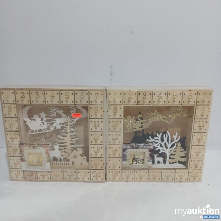 Artikel Nr. 929190 Artikel Nr. 929190: Wooden Xmas calendar with LED lights