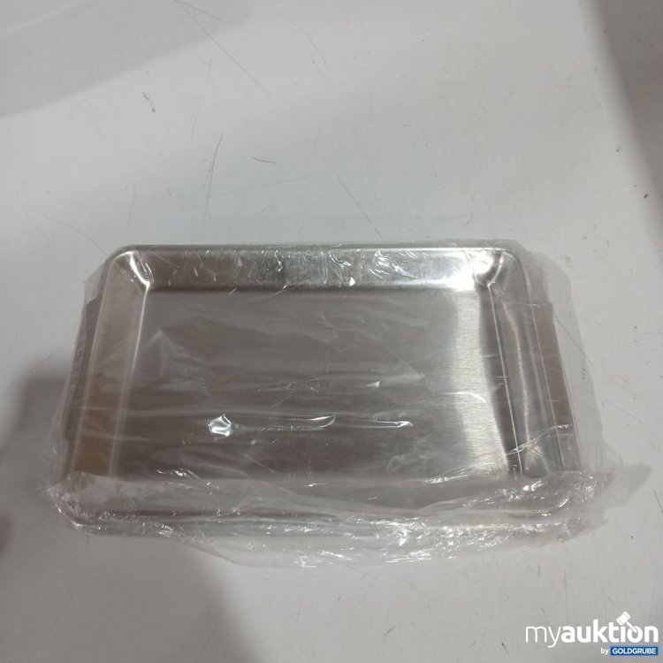Artikel Nr. 932190: Edelstahl Serviertablett rechteckig ca. 22x14cm 10Stk