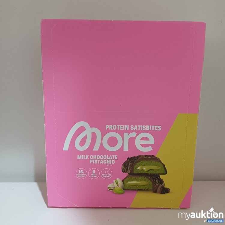 Artikel Nr. 942190: More Protein Satisbites Milk Chocolate Pistachio 12 x 50g (2 Bites)