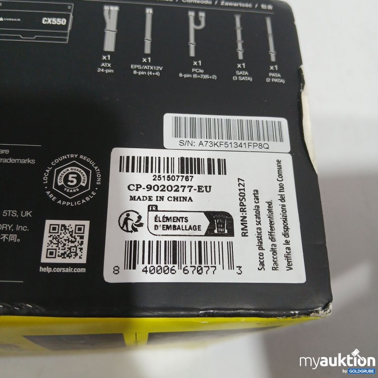 Artikel Nr. 953190: Corsair CX Series CX550 ATX Power supply Alimentation ATX 