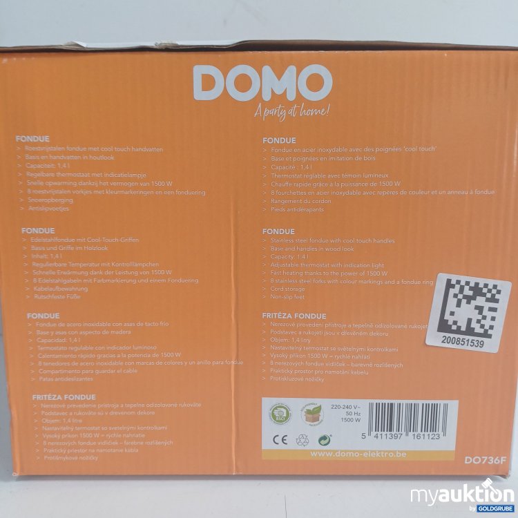 Artikel Nr. 983190: DOMO Fondue-Set (Modell DO736F) 1,4L 1500 Watt
