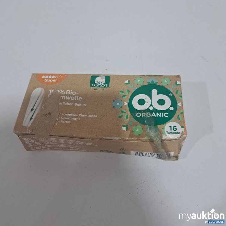 Artikel Nr. 389191: OB organic super 100% Bio Baumwolle Tampons 16Stk