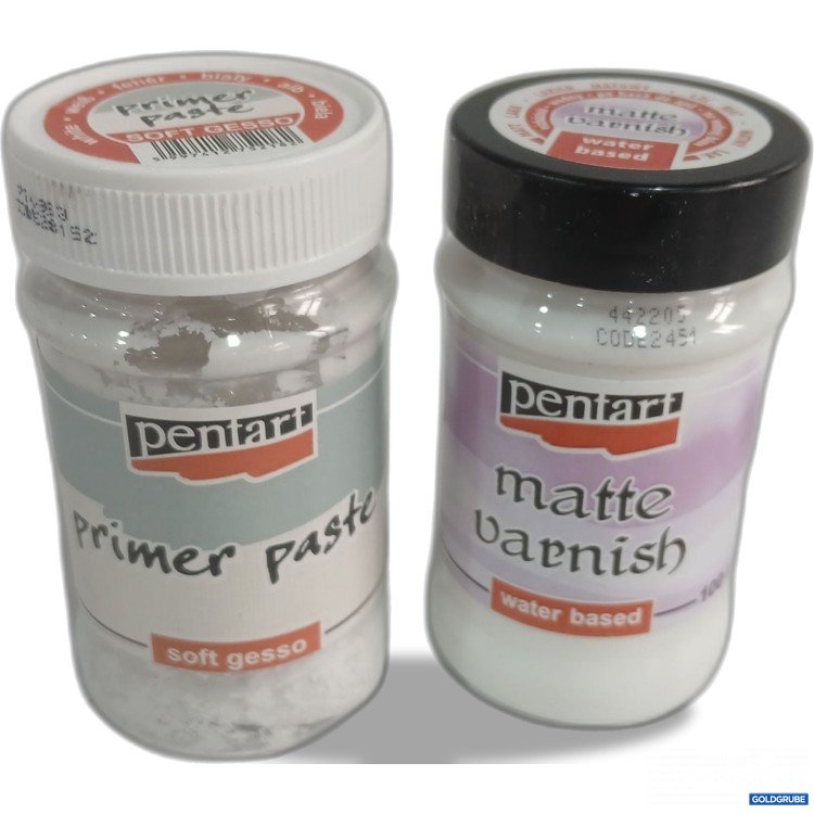 Artikel Nr. 443191: Pentart Primer Paste soft gesso 100ml + matte varnish water based 100ml 