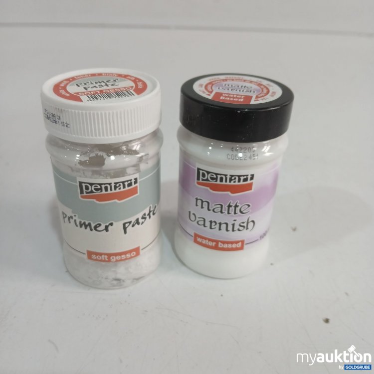 Artikel Nr. 443191: Pentart Primer Paste soft gesso 100ml + matte varnish water based 100ml 
