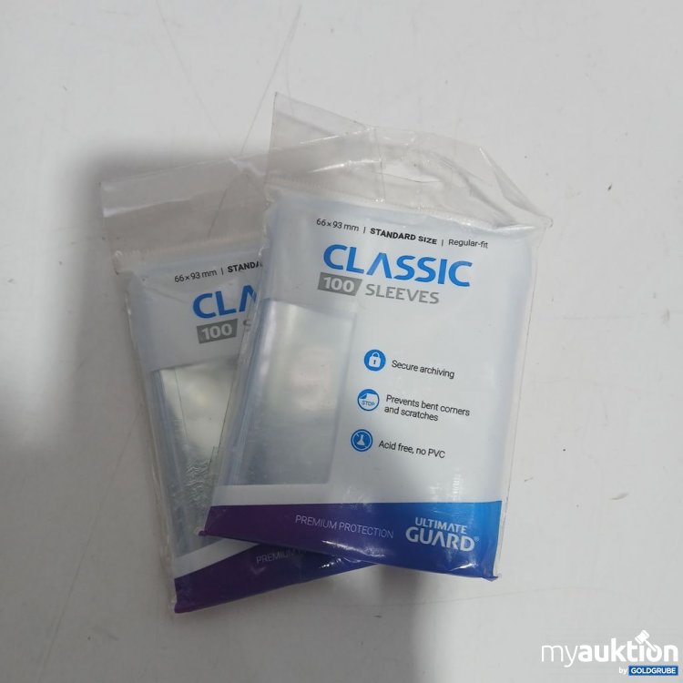 Artikel Nr. 904191: Ultimate Guard Classic 100 Sleeves 100 Schutzhüllen für Karten, Größe 66x93 mm 2x