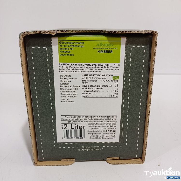 Artikel Nr. 962191: JuiceBox Getränkekonzentrat Himbeer 2L 