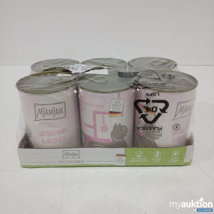 Artikel Nr. 950192: Mjamjam Saftiges Huhn &Wildlachs 6x400g