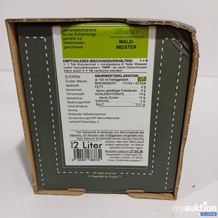Artikel Nr. 962192: JuiceBox Getränkekonzentrat Waldmeister 2L 