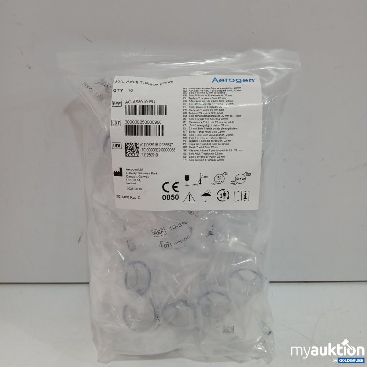 Artikel Nr. 479193: Aerogen Solo Adult T-Piece 22 mm REF AG-AS3010-EU 10stk