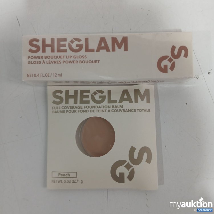 Artikel Nr. 886193: Sheglam 1x Power Bouquet Lip Gloss Sunny Sands 12ml und 1x Full Coverage Foundation Balm Peach 1g