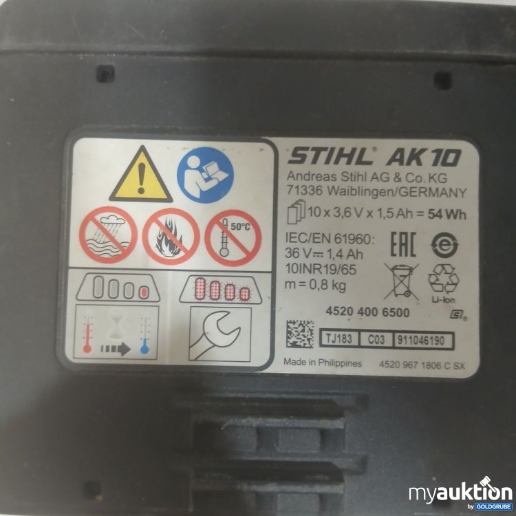 Artikel Nr. 930193: STIHL AK 10 Akku 1000 mAh 36V 1.4Ah 0.8kg