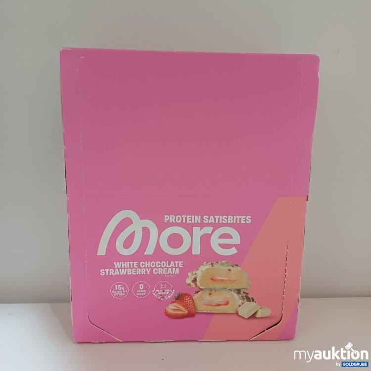 Artikel Nr. 942193: Protein Satisbites More White Chocolate Strawberry Cream 12 x 50g (2 Bites)