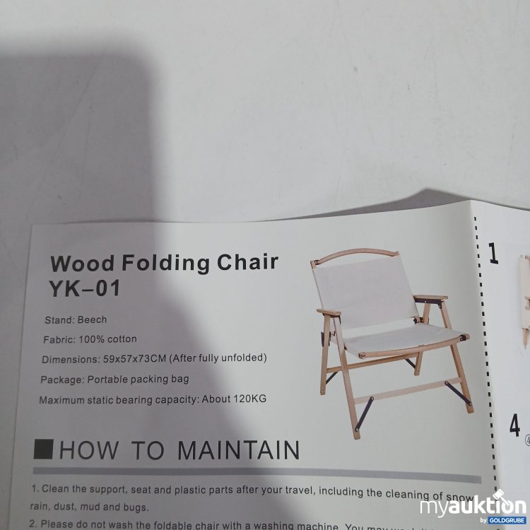 Artikel Nr. 832194 Artikel Nr. 832194: Wood Folding Chair YK-01