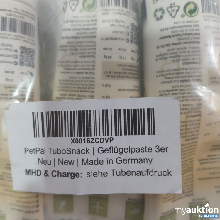 Artikel Nr. 933194: PetPäl TuboSnack Geflügelpaste 3er Set
