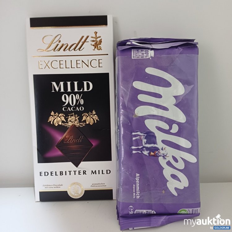 Artikel Nr. 942194 Artikel Nr. 942194: Lindt Excellence Edelbitter Mild 90% Cacao 100 g & Milka Alpenmilch 5 x 90g