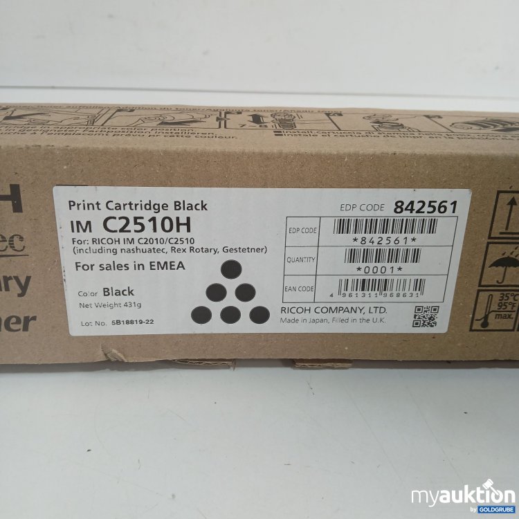 Artikel Nr. 964194: Ricoh Print Cartridge Black IM C2510H 431g 