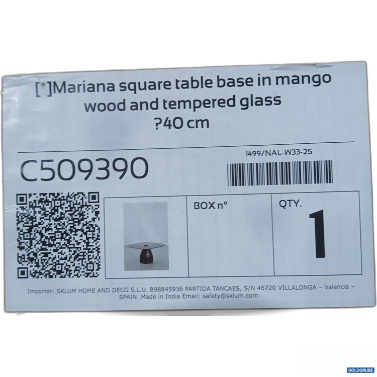 Artikel Nr. 990194 Artikel Nr. 990194: Mariana square table base in mango 43x43x46 cm