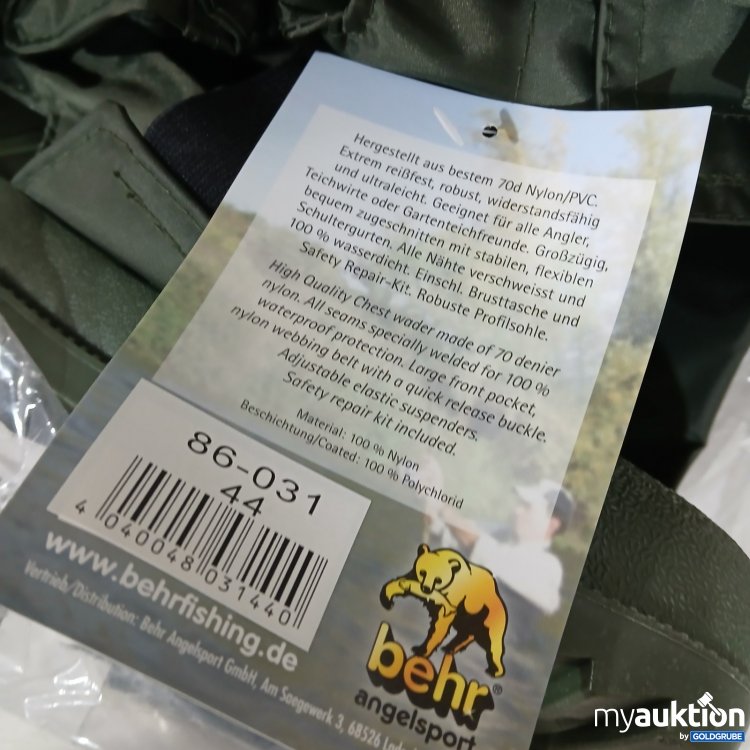 Artikel Nr. 464195 Artikel Nr. 464195: Behr Ultra-Light Nylon/PVC-Wathose Größe 44
