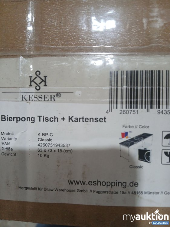 Artikel Nr. 995195: KESSER Bierpong Tisch + Kartenset 