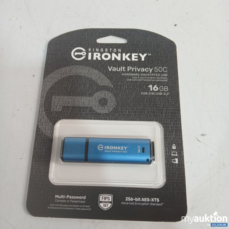 Artikel Nr. 443196: Kingston Ironkey Vault Privacy 50C Hardware Encrypted USB 16GB 