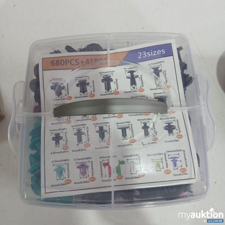 Artikel Nr. 970196: Set diverse Clips, Klammern 680Pcs. 23sizes 