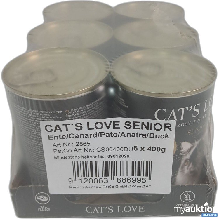 Artikel Nr. 981196 Artikel Nr. 981196: Cats Love Senior Ente 6x400g