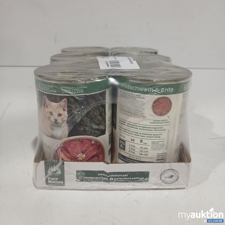 Artikel Nr. 463197: Pure Nature Katzenfutter Wildschwein & Ente 6x400g 