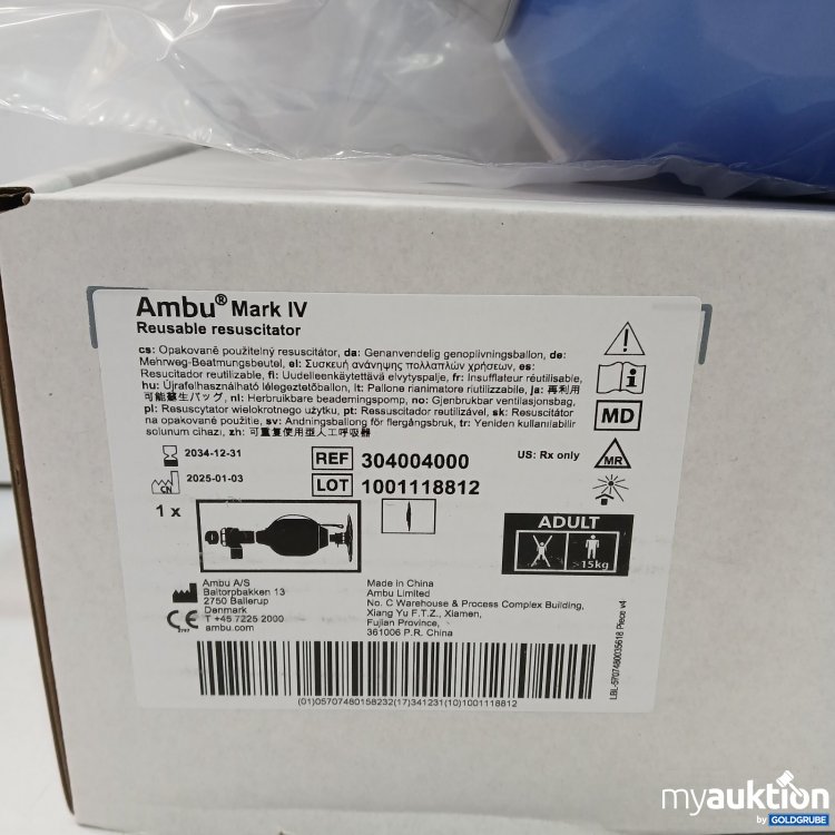 Artikel Nr. 479197: Ambu Mark IV Reusable resuscitator REF 304004000