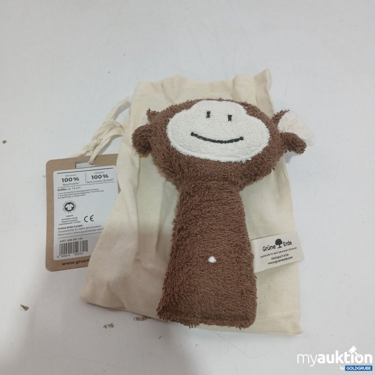 Artikel Nr. 959197: Grüne Erde Rassel Affe Abu ca 15cm 