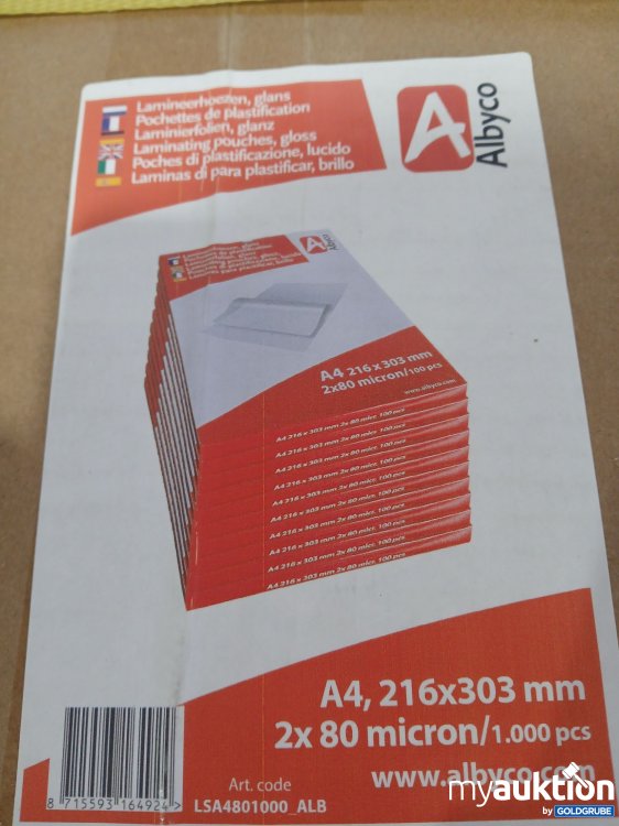 Artikel Nr. 995198 Artikel Nr. 995198: ALBYCO Laminierfolie 10 STK.
