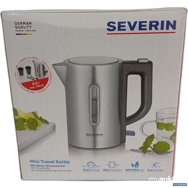 Artikel Nr. 447199: SEVERIN Mini Travel Kettle Wasserkocher 1100W 0.5l