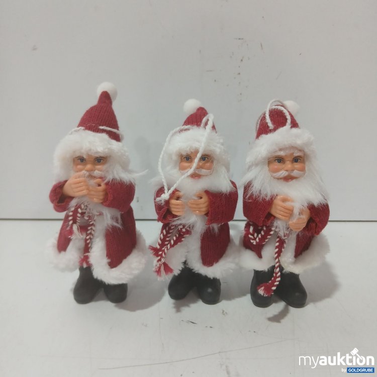 Artikel Nr. 989199 Artikel Nr. 989199: Kleine Weihnachtsmänner aufhängbar ca 14cm hoch (bis Kopf) 3Stk