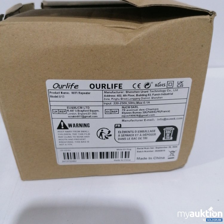 Artikel Nr. 848200 Artikel Nr. 848200: Ourlife U13 Wifi Repeater