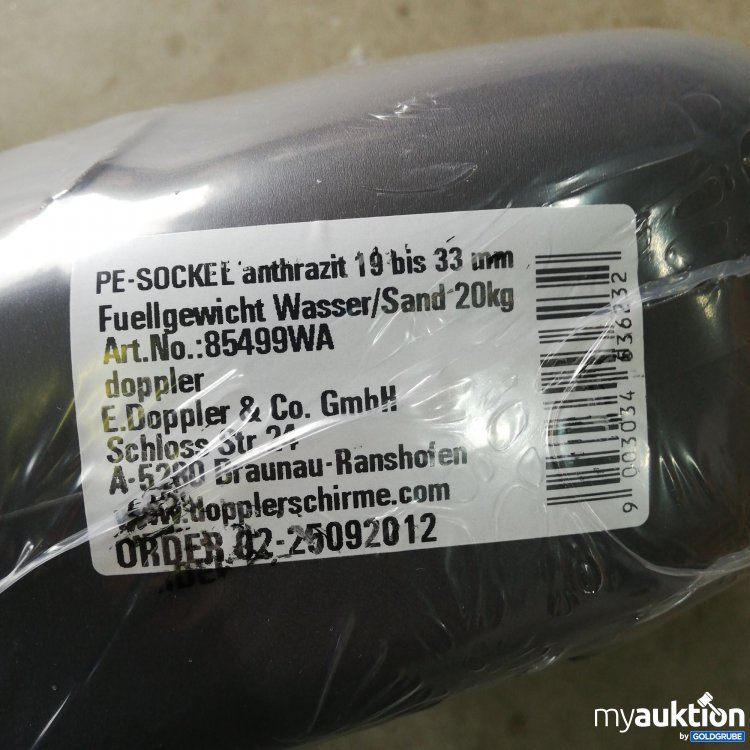 Artikel Nr. 419201: PE Sockel Schirmständer Anthrazit 19 bis 33mm