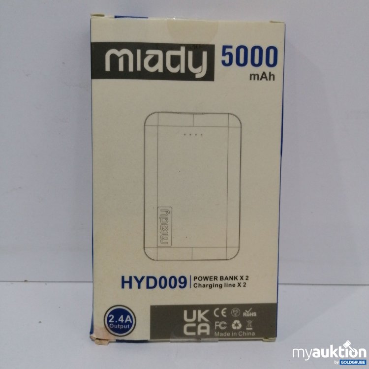 Artikel Nr. 850201 Artikel Nr. 850201: Miady 5000 mAh Hyd009 Power Bank X2