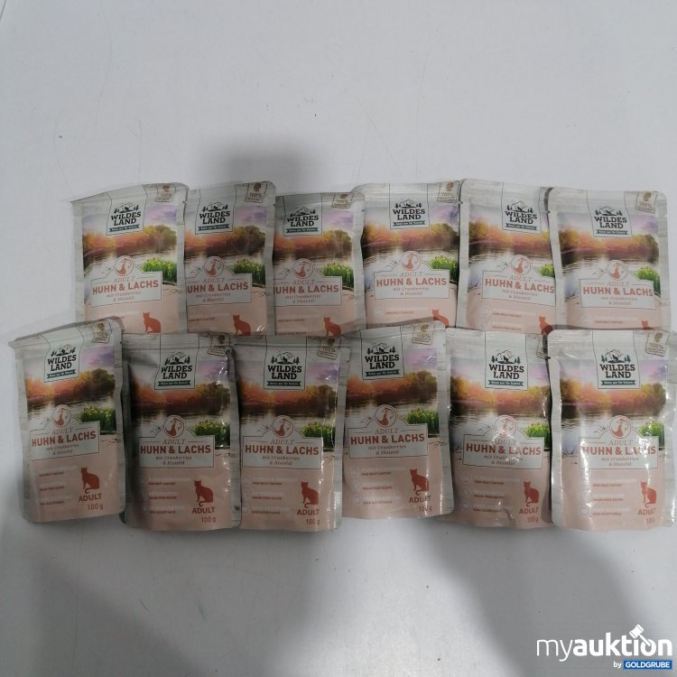 Artikel Nr. 878201 Artikel Nr. 878201: Wildes Land Katze Adult Huhn & Lachs 12×100g