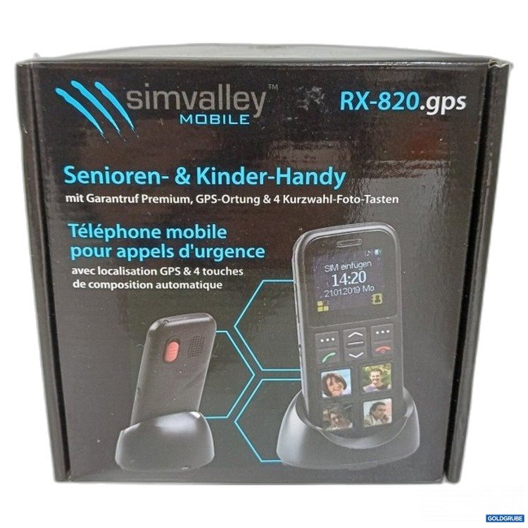 Artikel Nr. 942201 Artikel Nr. 942201: simvalley MOBILE Senioren- & Kinder-Handy RX-820.gps