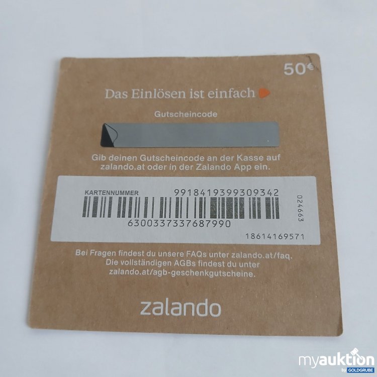 Artikel Nr. 998201 Artikel Nr. 998201: Zalando Gutschein Wert 50€