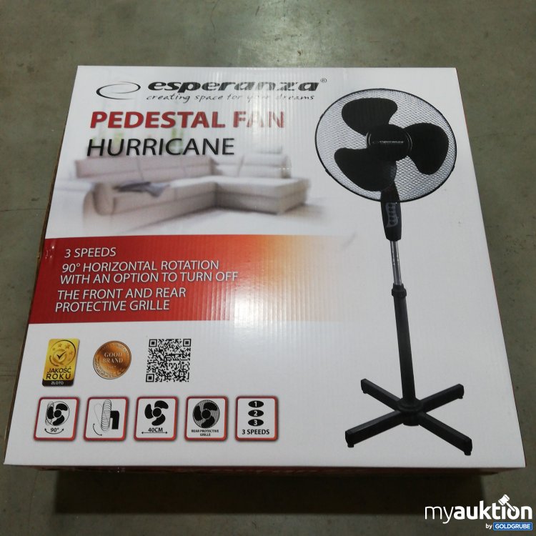 Artikel Nr. 419202 Artikel Nr. 419202: Esperanza Pedestal Fan Hurricane 40cm
