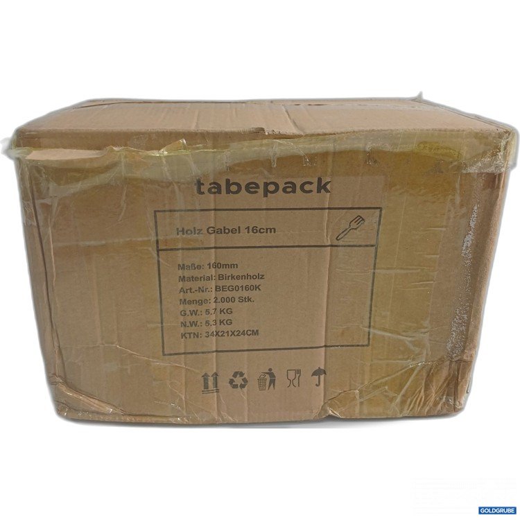 Artikel Nr. 443202: Tabepack Holz Gabel 16cm Birkenholz 2000Stk 