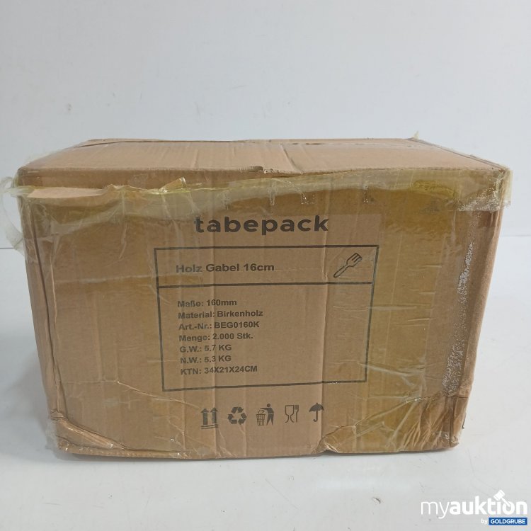 Artikel Nr. 443202: Tabepack Holz Gabel 16cm Birkenholz 2000Stk 