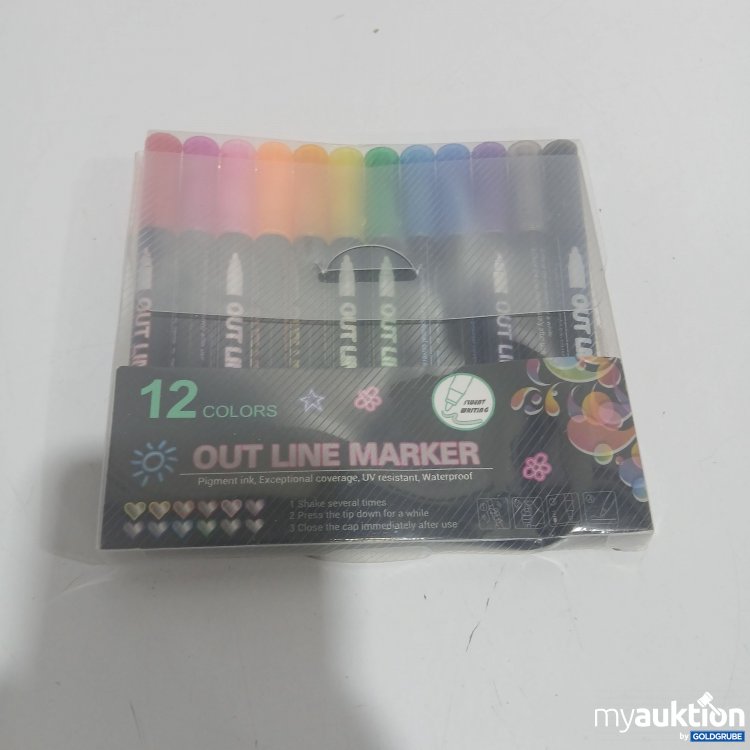 Artikel Nr. 871202: 12 Colors Out Line Marker 